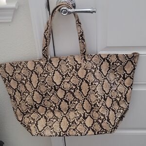 Snakeskin Everyday Tote